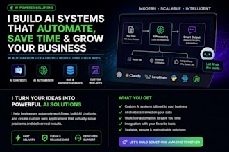 build ai systems, chatbots and automation