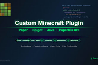 create a custom minecraft plugin for your paper or spigot server