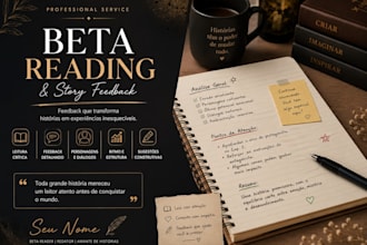 vou ser seu beta reader profissional para livros e histórias