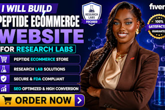 build peptide ecommerce website for research labs