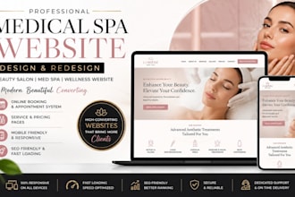converting medical spa website beauty salon website med spa booking website