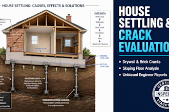 assess house settling foundation crack structural engineer inspection report