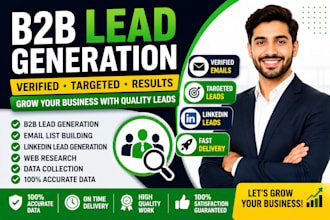 do b2b lead generation, email list building and web research