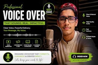 do professional pashto voice over for your videos