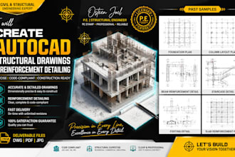 create autocad structural drawings and reinforcement detailing