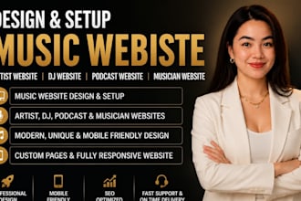 design music website musician website artist website dj website podcast website