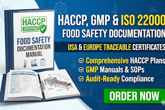 do haccp, gmp, and iso 22000 food safety documentation for europe and USA
