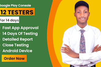 test your app with 12 real testers for google play