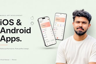 develop a professional mobile app using flutter or react native