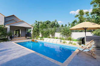 do backyard landscape design, 3d landscape rendering garden patio design
