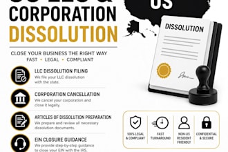 dissolve US llc or cancel corporation and close ein