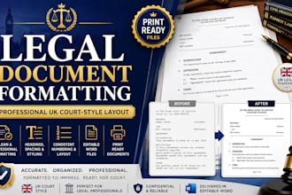 format court documents and agreements for UK legal professionals