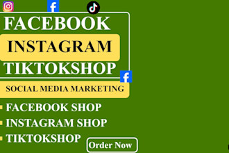 setup tiktok shop tik tok shop dropshipping and facebook and instagram
