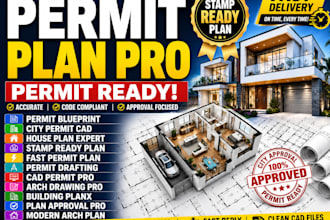 do permit drafting, arch stamp, permit blueprint, city permit cad, house plan