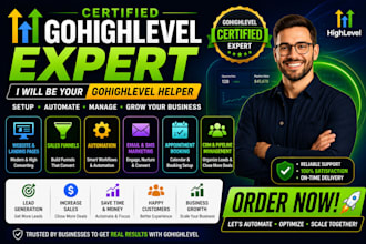 help you with gohighlevel CRM, funnels and automation