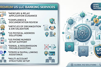 open mercury or relay business bank account for your US llc