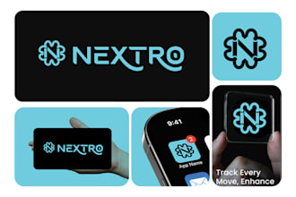 design a modern tech startup saas app and technology logo