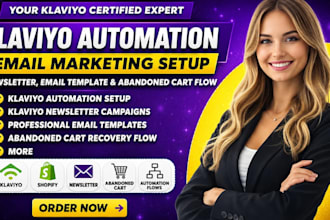 klaviyo automation, klaviyo newsletter, email template and abandoned cart flow