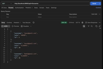 develop a rest API with java for your project