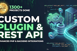 develop custom wordpress plugin or rest api integration