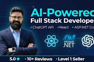 build an ai powered web app with react and asp net core