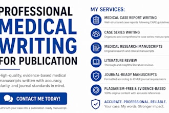 medical case report review, analysis, medical report writing