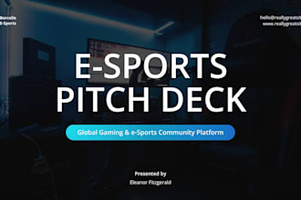 design esport pitch deck gaming arena deck tournament venue funding deck