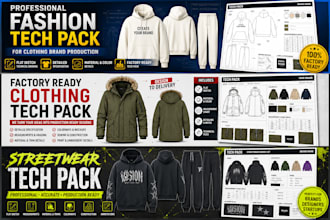 create fashion clothing tech pack design your first prototype sample for brand