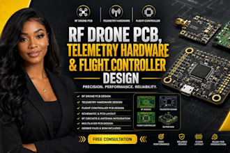 create rf drone pcb, telemetry hardware and flight controller design