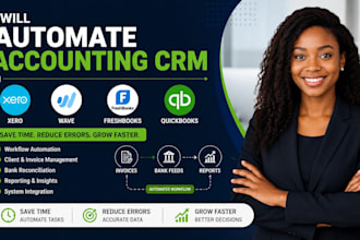 build accounting automation system with CRM integration quickbooks xero wave