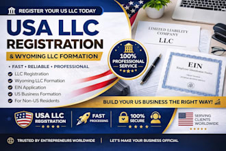register US llc, wyoming llc, and ein for non US resident