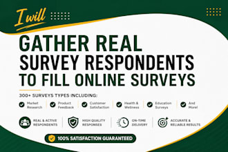 gather real survey respondents to fill online survey form