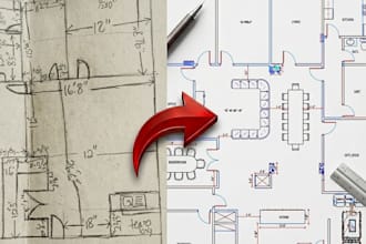 draw professional 2d floor plans and blueprints drafting
