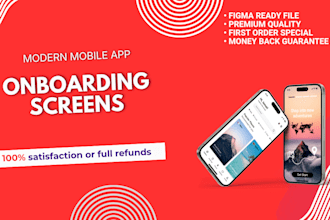design mobile app UI, onboarding flow, splash screen in figma