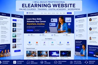 wordpress elearning website online courses training digital academy website