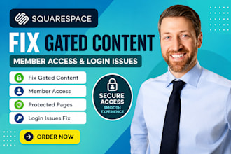 fix squarespace gated content, member access, protected pages, login fix issues