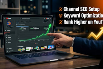 setup your youtube channel with logo, banner and SEO