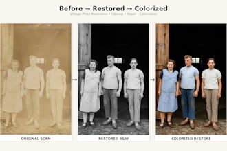 restore and retouch vintage photos