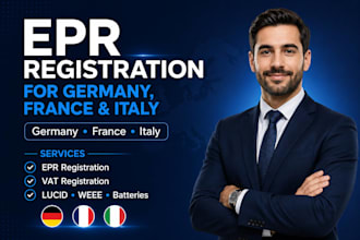 do epr registration for amazon germany france italy, lucid, batteries and weee