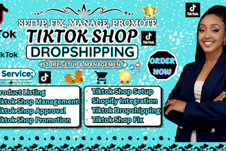 do tiktok shop setup, tiktok shop, and tiktok dropshipping professionally