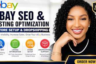 do ebay seo, ebay listing optimization, ebay store setup and ebay dropshipping