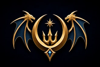 design a fantasy emblem logo for your game or brand