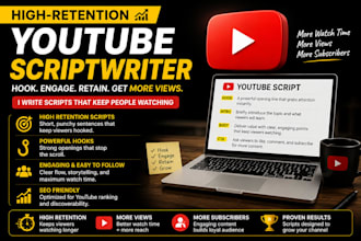 be your professional scriptwriter for youtube videos