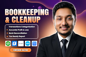 do quickbooks bookkeeping, cleanup, reconciliation and financial reports
