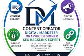 seo, content creation  graphic design
