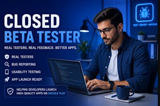 provide google play closed beta testing and app launch QA for ai chatbot apps