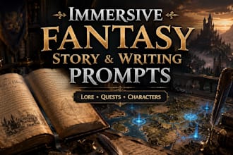 create immersive fantasy story and writing prompts