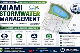 provide miami stormwater management florida drainage design and utility layout