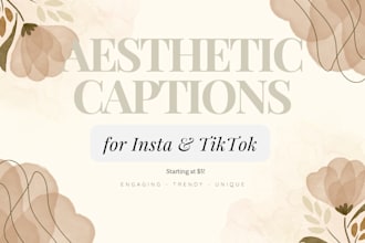 write attractive captions for instagram, tiktok and others