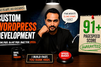 build wordpress websites with 91 plus pagespeed score